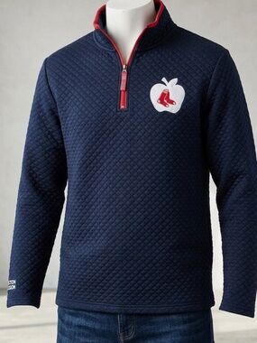 Boston Red Sox Quilted Quarter Zip Pullover Unisex Large Limited Edition